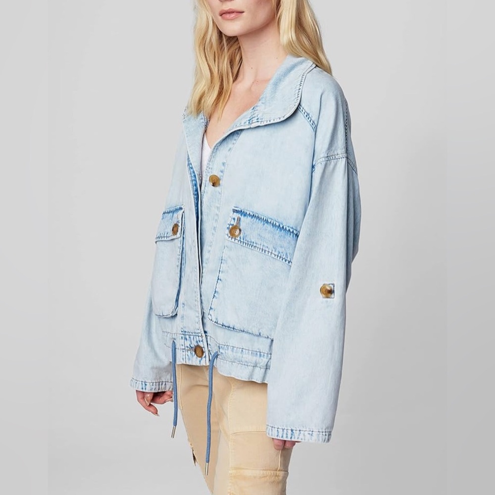 BLANK NYC Womens Tencel Utility Jacket